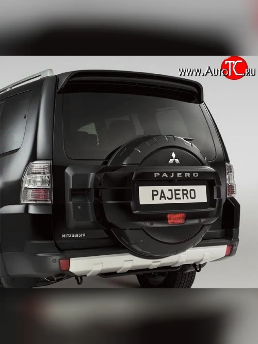 Чехол (кожух) запасного колеса Стандартный Mitsubishi Pajero 4 V80 дорестайлинг (2006-2011) (Неокрашенный)  в Перми Пермском крае