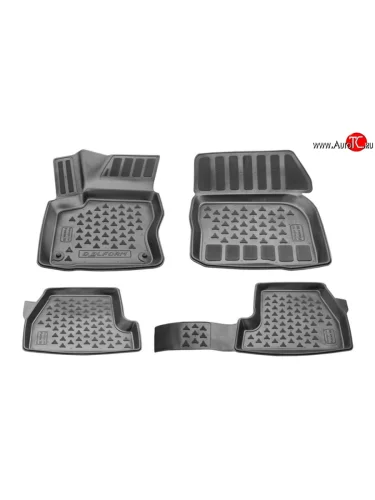 Комплект ковриков в салон Delform 4 шт. (полиуретан) Ford Focus 3 хэтчбэк дорестайлинг (2010-2015)