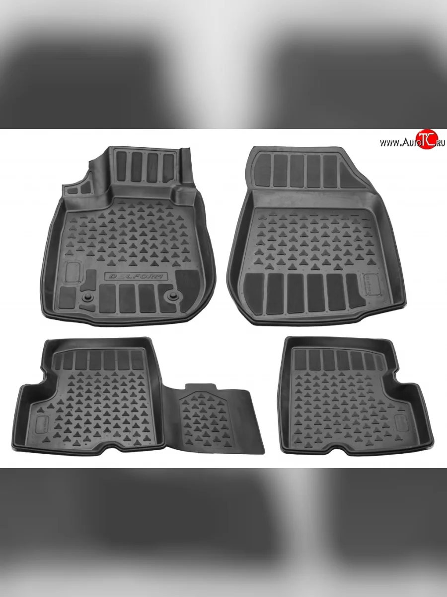 Комплект ковриков в салон Delform 4 шт. (полиуретан) Renault Sandero Stepway 1 (2010-2014)  в Керчи Республика Крым
