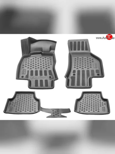 Комплект ковриков в салон Delform 4 шт. (полиуретан) Skoda Octavia A7 дорестайлинг лифтбэк (2012-2017)