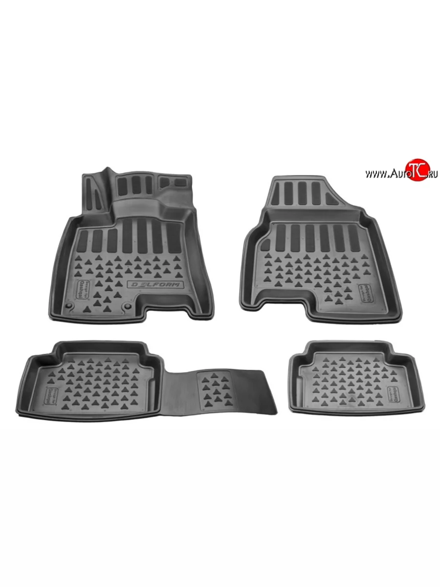 Комплект ковриков в салон Delform 4 шт. (полиуретан) Nissan Qashqai 1 J10 дорестайлинг (2007-2010)  в Перми Пермском крае