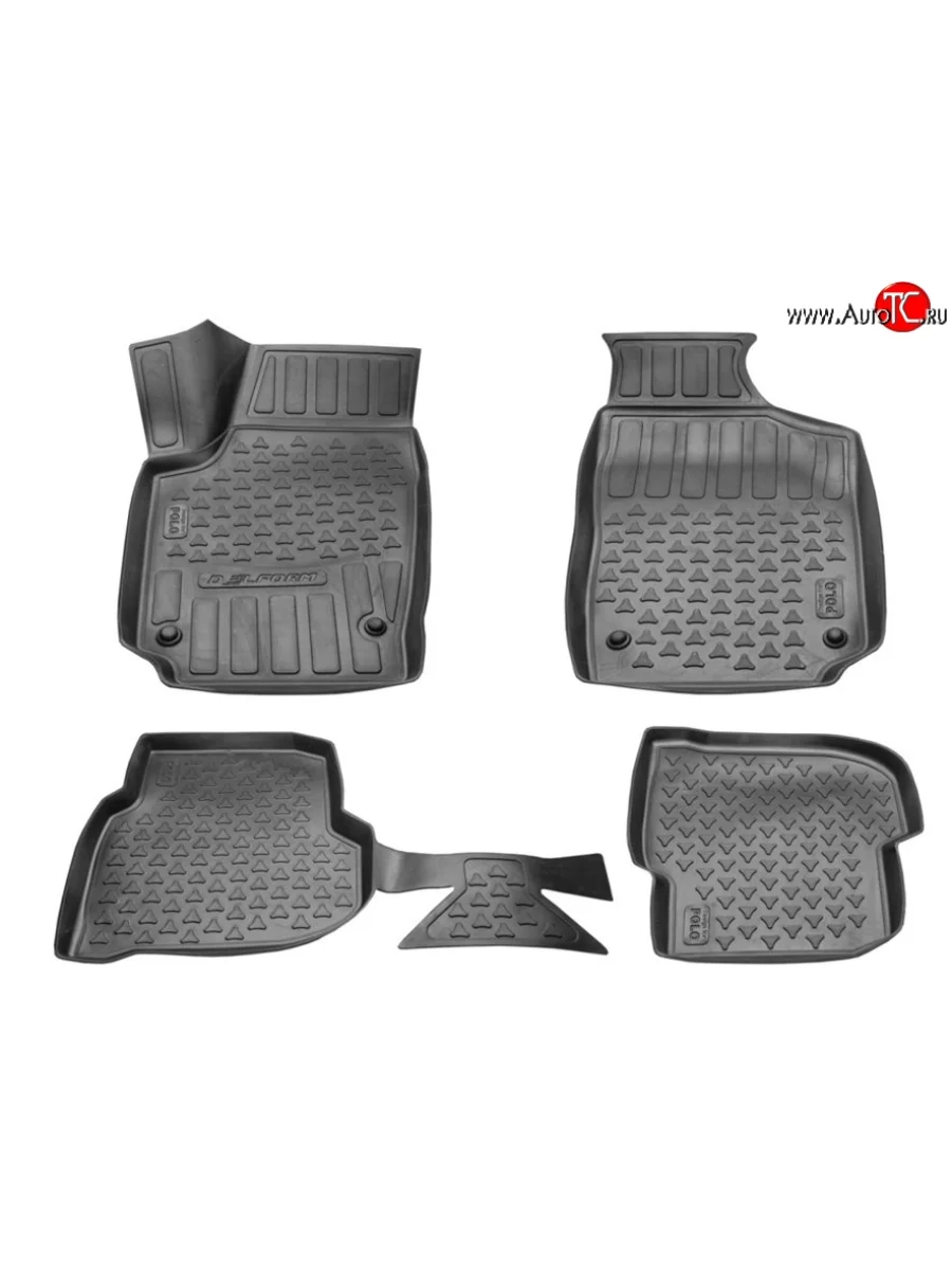 Комплект ковриков в салон Delform 4 шт. (полиуретан) Volkswagen Polo Mk5 6R,6C,61 хэтчбек 5 дв. дорестайлинг (2009-2015)  в Самаре Самарской области