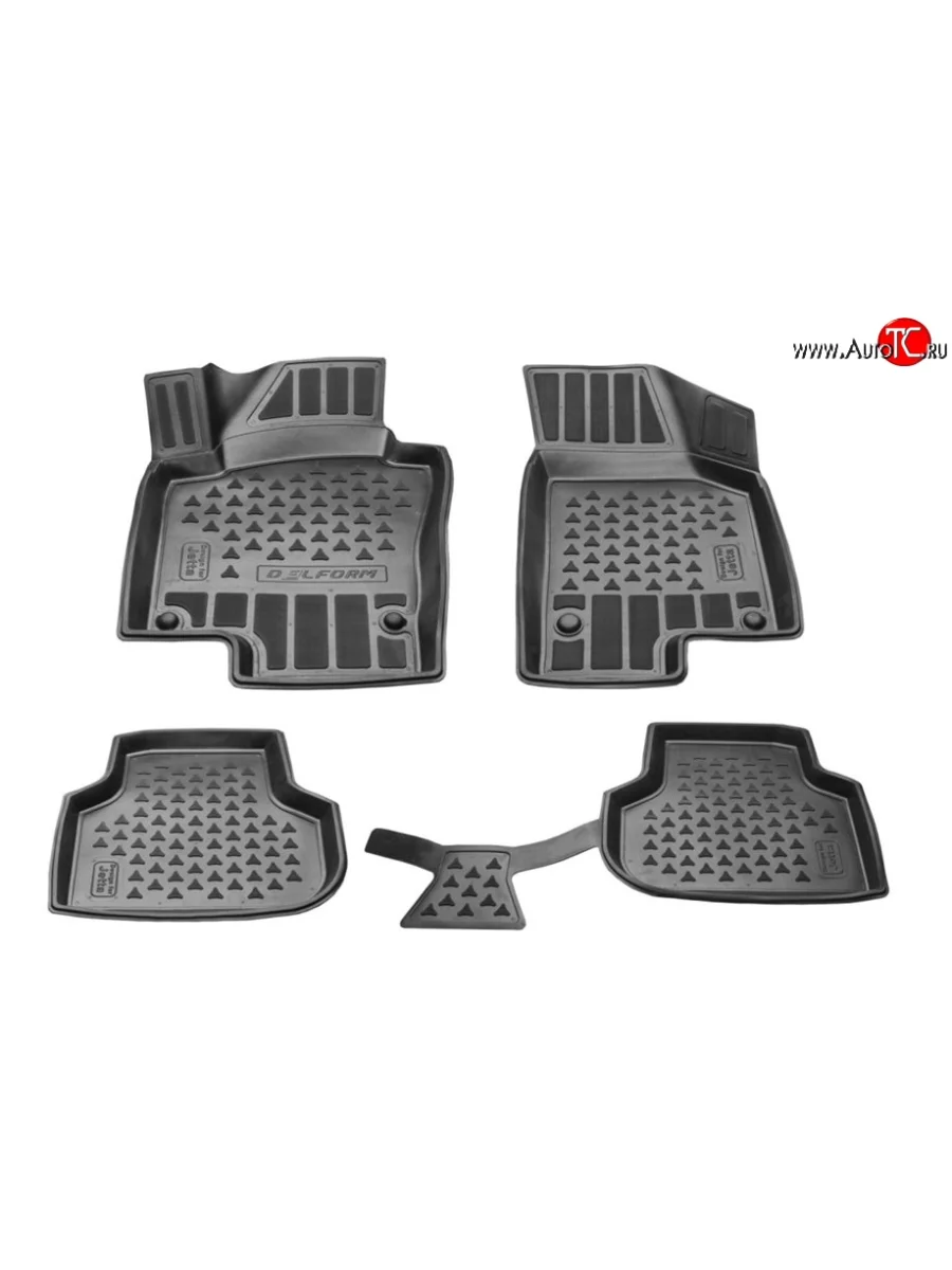 Комплект ковриков в салон Delform 4 шт. (полиуретан) Volkswagen Jetta A6 седан дорестайлинг (2011-2015)  в Керчи Республика Крым