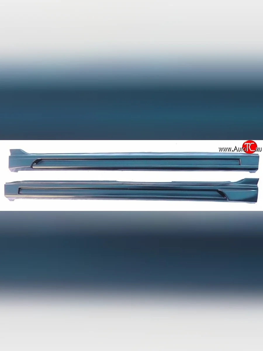 Комплект порогов Кураж Лада ВАЗ Калина 2192 хэтчбек (2013-2018) (Неокрашенные)  в Керчи Республика Крым