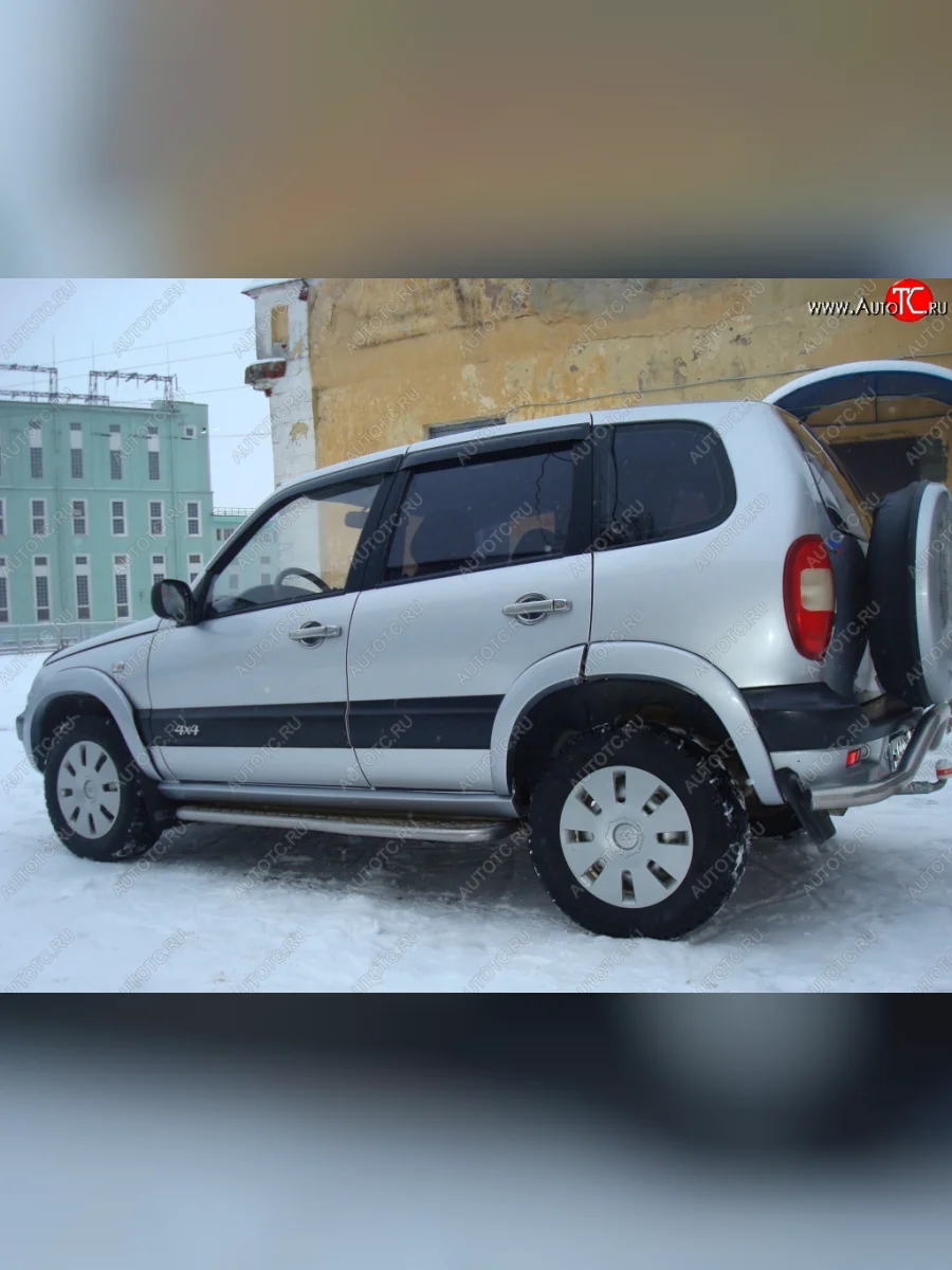 Пороги накладки KURAJ Chevrolet Niva 2123 дорестайлинг (2002-2008) (Глянец, Неокрашенные)  в Керчи Республика Крым
