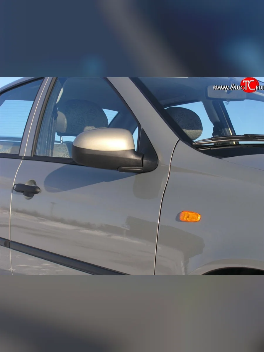 Накладки на зеркала Кураж Лада ВАЗ Калина 1117 универсал (2004-2013) (Неокрашенные)  в Самаре Самарской области