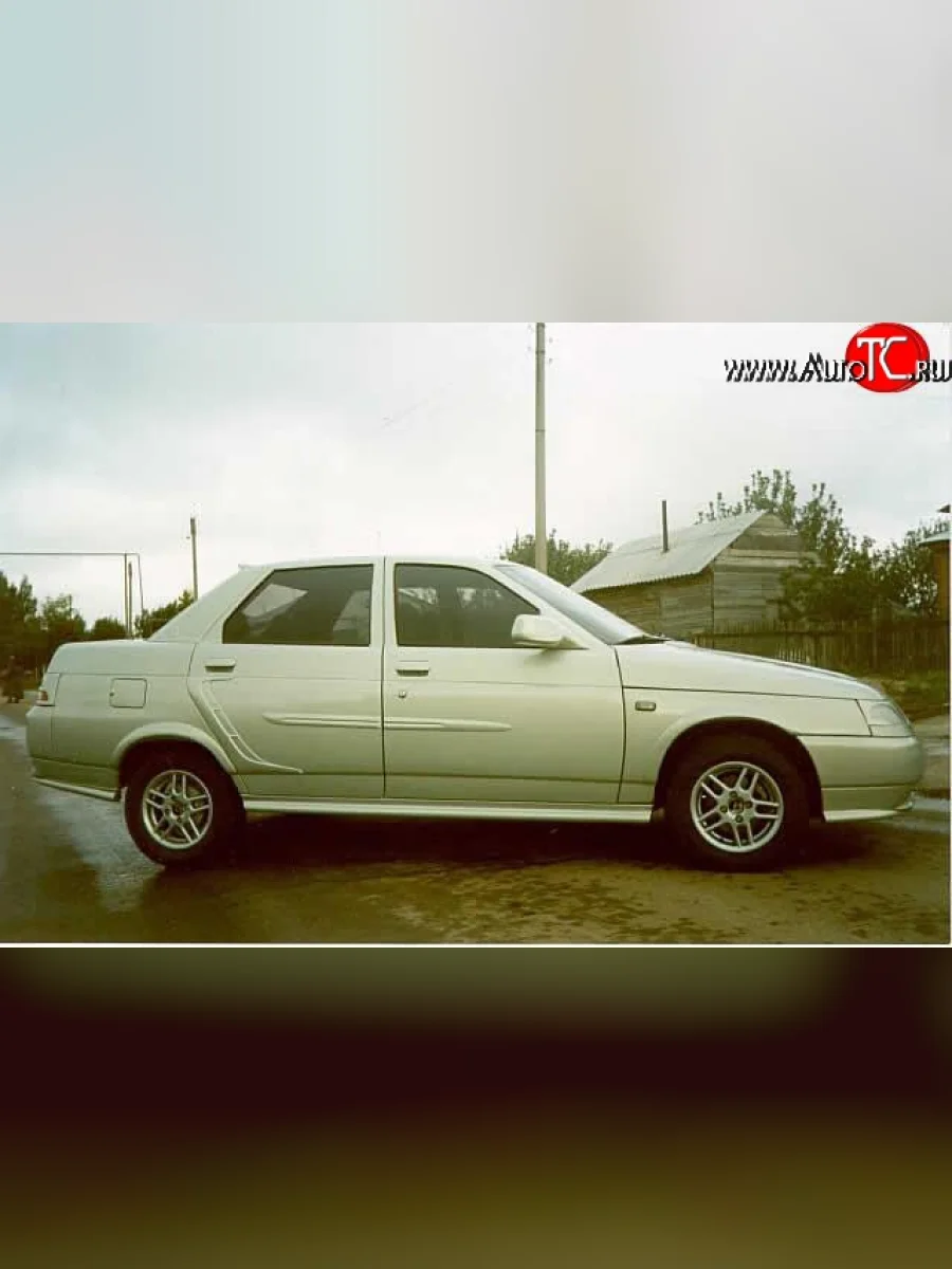 Пороги накладки Кураж 2 Лада ВАЗ 2110 седан (1995-2007) (Неокрашенные)  в Перми Пермском крае