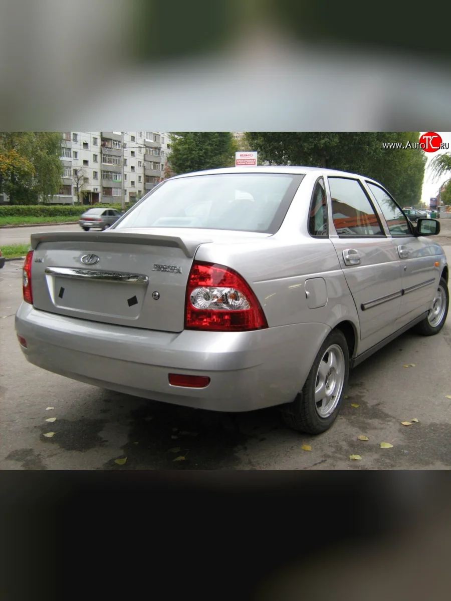 Лип спойлер на угол багажника Кураж  Лада ВАЗ Приора (2007-2014) 2170 (Неокрашенный)  в Перми Пермском крае