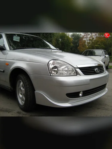 Спойлер переднего бампера Кураж Лада ВАЗ Приора ( 2170,  2171,  2172,  21728) (2007-2018) седан дорестайлинг, универсал дорестайлинг , хэтчбек дорестайлинг, купе дорестайлинг, купе рестайлинг, седан рестайлинг, универсал рестайлинг, хэтчбек рестайлин