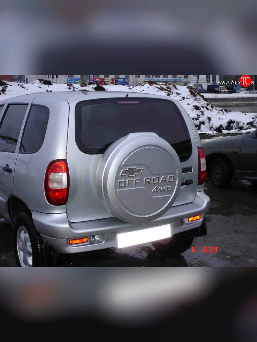 Бокс запасного колеса Off-Road  Chevrolet Niva (2009-2020), Лада ВАЗ 2123 (Нива Шевроле) (2002-2021), Лада ВАЗ Нива Трэвел (2021-2025) (Неокрашенный)  с доставкой в г. Керчь