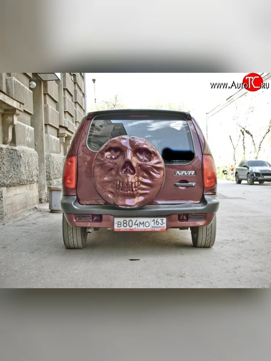 Чехол запасного колеса Трофей Снайпера Chevrolet Niva 2123 рестайлинг (2009-2020) (Неокрашенный)  в Воронеже Воронежской области