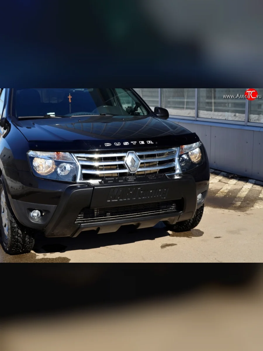 Накладка-кенгурятник Kart RS Renault Duster HS дорестайлинг (2010-2015) (Неокрашенная)  в Керчи Республика Крым
