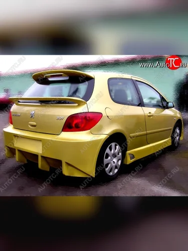 Задний бампер D3 Peugeot 307  хэтчбэк 3 дв. (2001-2005) дорестайлинг