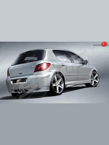Задний бампер ST Peugeot 307  хэтчбэк 3 дв. (2001-2005) дорестайлинг