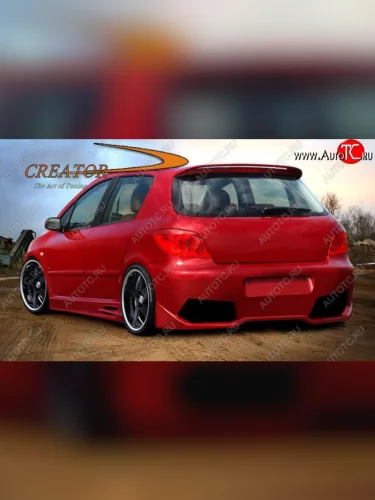 Задний бампер Golardo Peugeot 307 хэтчбэк 5 дв. дорестайлинг (2001-2005)