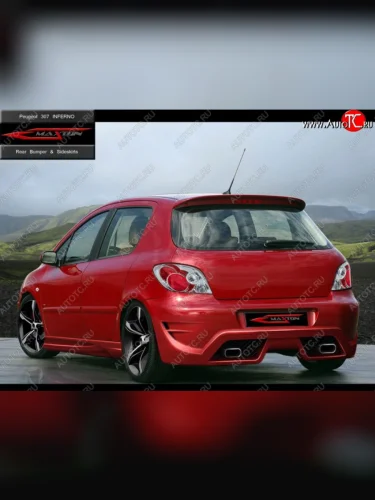 Задний бампер Inferno Peugeot 307 хэтчбэк 5 дв. дорестайлинг (2001-2005)