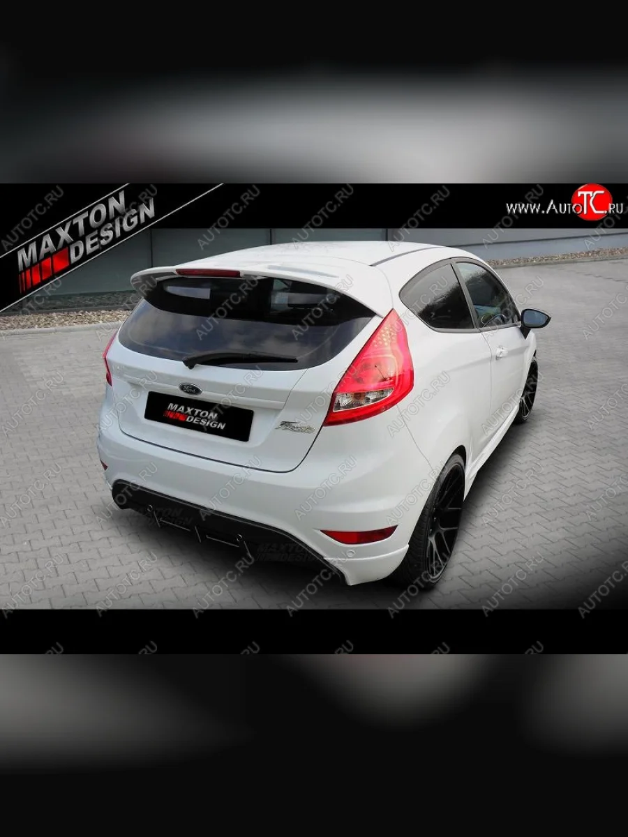 Накладка на задний бампер Maxton Ford Fiesta 6 хэтчбэк 3 дв. дорестайлинг (2008-2013)  в Керчи Республика Крым