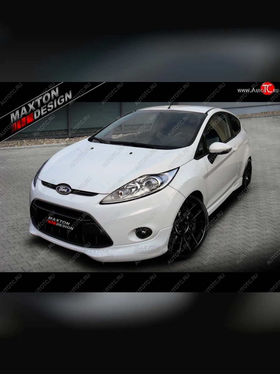 Накладка на передний бампер Maxton Ford Fiesta 6 хэтчбэк 3 дв. дорестайлинг (2008-2013)  в Керчи Республика Крым
