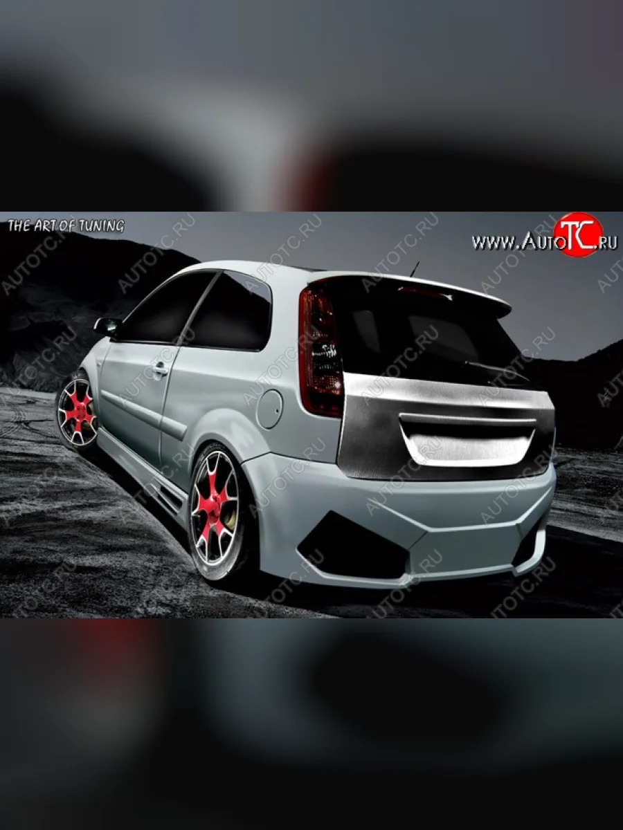 Задний бампер Golardo Ford Fiesta 5 хэтчбэк 5 дв. рестайлинг (2005-2008)  с доставкой в г. Керчь