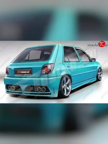 Задний бампер ST1 Ford Fiesta 3 хэчбэк 3 дв. (1989-1996)