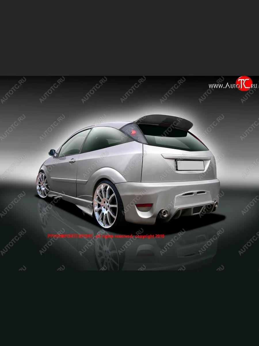 Задний бампер EVO Ford Focus 1 хэтчбэк 3 дв. дорестайлинг (1998-2002)  с доставкой в г. Керчь