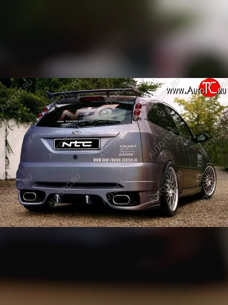 Задний бампер NTC Ford Focus 1 хэтчбэк 3 дв. дорестайлинг (1998-2002)  с доставкой в г. Керчь