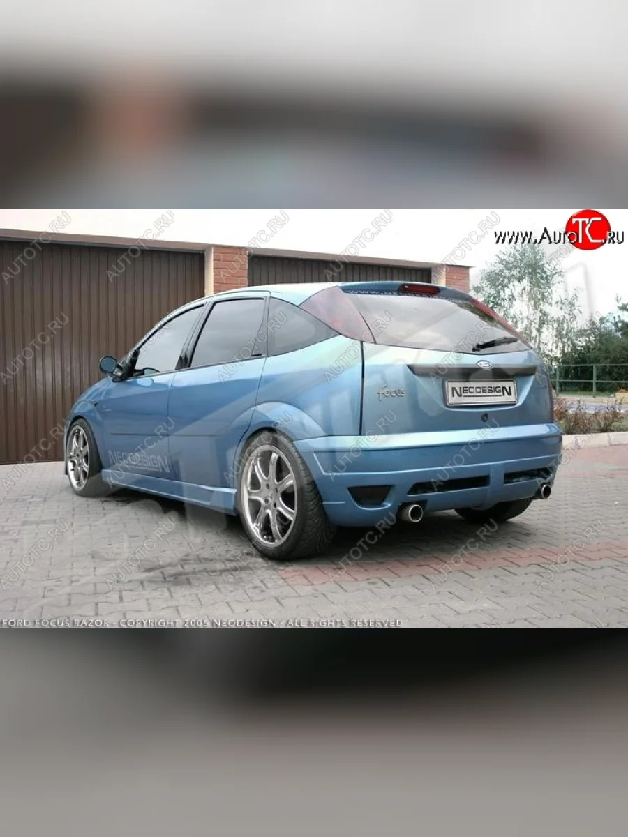 Задний бампер ST1 Ford Focus 1 хэтчбэк 3 дв. дорестайлинг (1998-2002)  с доставкой в г. Керчь