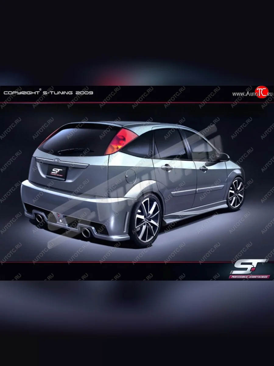 Задний бампер ST3 Ford Focus 1 хэтчбэк 3 дв. дорестайлинг (1998-2002)  с доставкой в г. Керчь