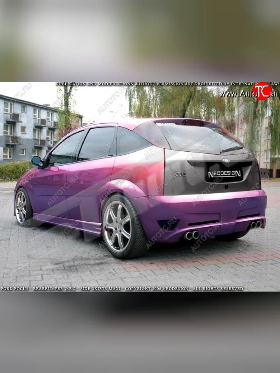 Задний бампер Neodesign Ford Focus 1 хэтчбэк 3 дв. дорестайлинг (1998-2002)  с доставкой в г. Керчь
