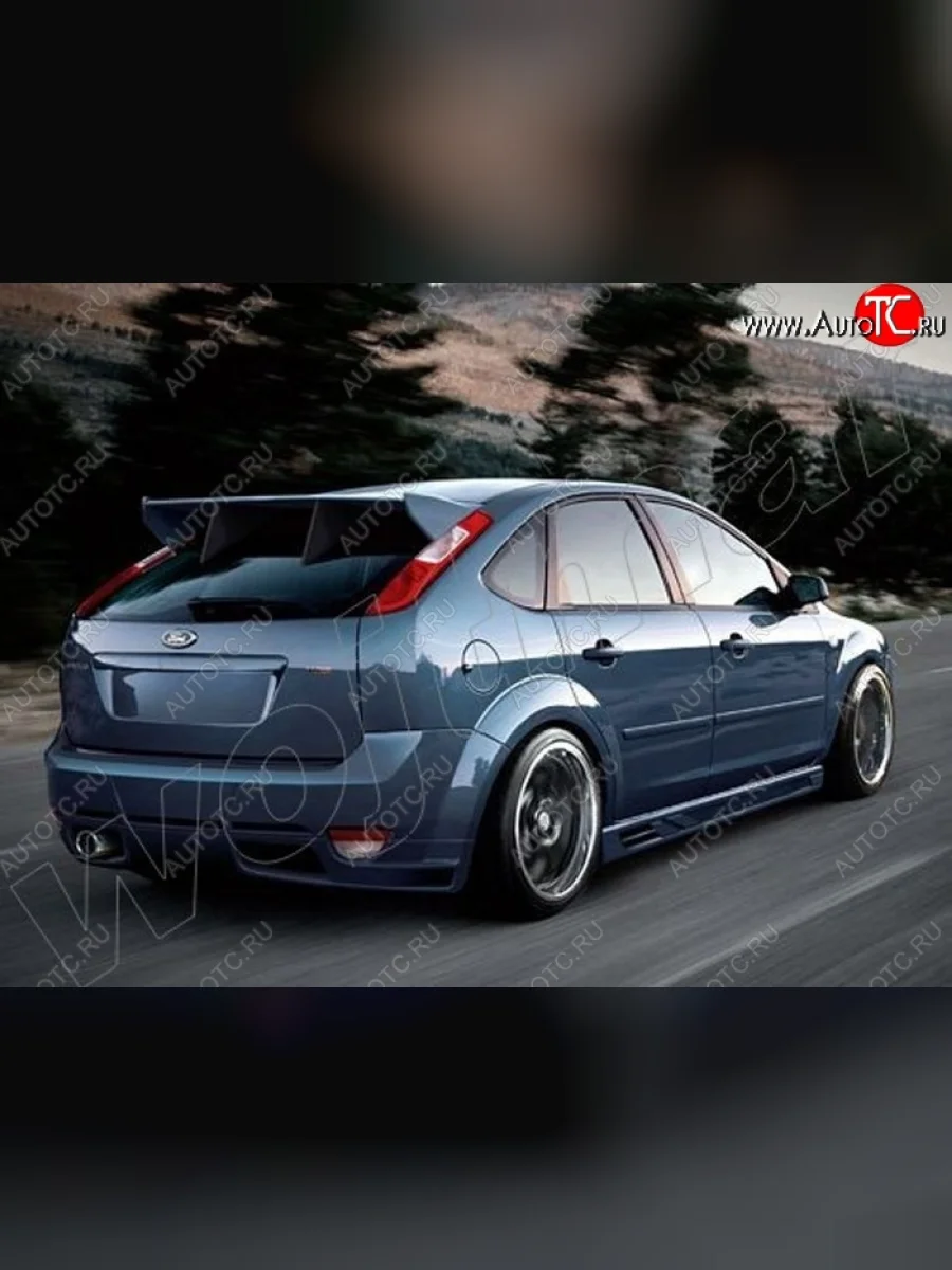 Задний бампер EVO Ford Focus 2 хэтчбэк 3 дв. дорестайлинг (2004-2007)  с доставкой в г. Керчь