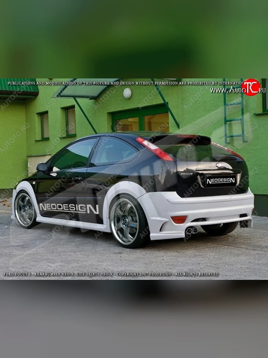 Задний бампер Neodesign Ford Focus 2 хэтчбэк 3 дв. дорестайлинг (2004-2007)  с доставкой в г. Керчь