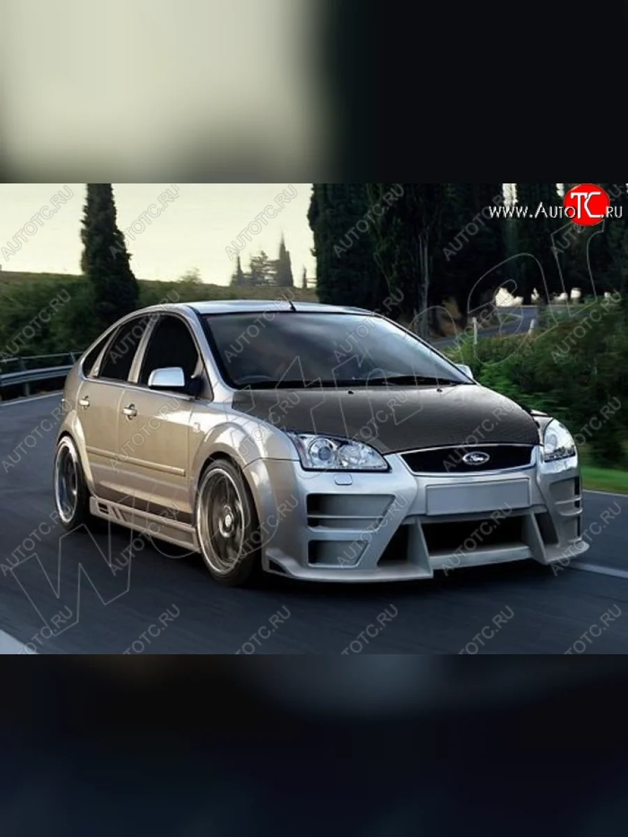 Передний бампер EVO 1 Ford Focus 2 хэтчбэк 3 дв. дорестайлинг (2004-2007)  в Керчи Республика Крым