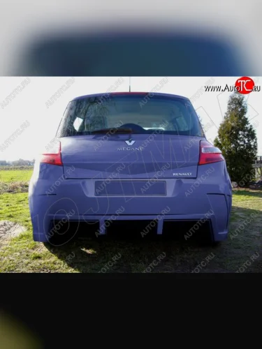 Задний бампер R1 Renault Megane  хэтчбэк 5 дв. (2002-2009)  дорестайлинг,  рестайлинг