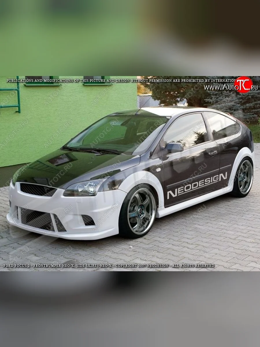 Пороги накладки Neodesign Ford Focus 2 хэтчбэк 3 дв. дорестайлинг (2004-2007)  с доставкой в г. Керчь