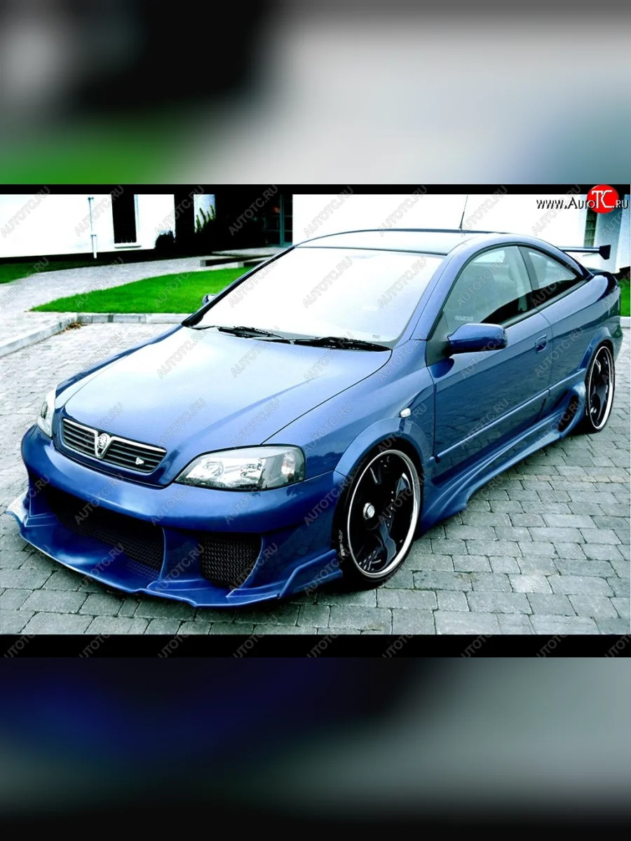 Передний бампер EVO Opel Astra G седан (1998-2005)  в Перми Пермском крае