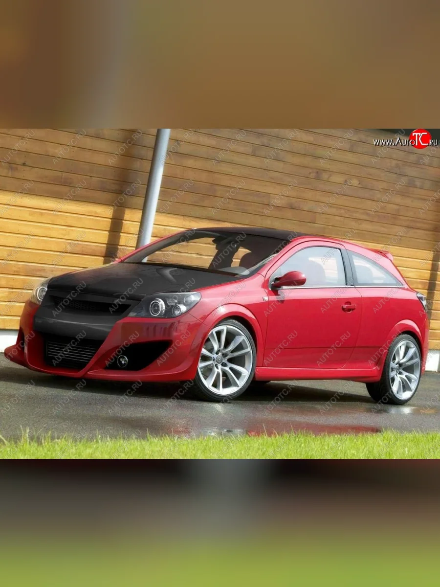 Передний бампер EVO Opel Astra H GTC хэтчбек 3 дв. дорестайлинг (2004-2006)  с доставкой в г. Пермь
