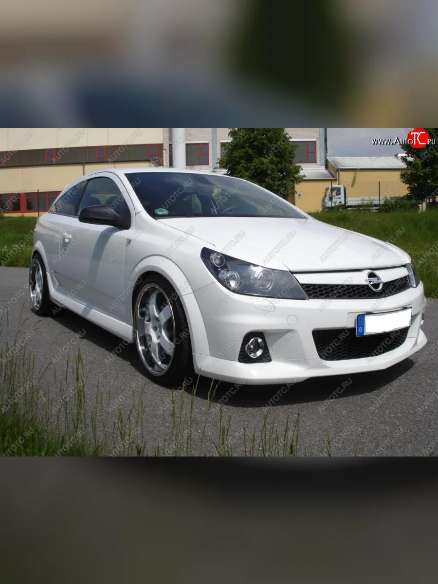 Передний бампер ОРС Opel Astra H GTC хэтчбек 3 дв. дорестайлинг (2004-2006)  с доставкой в г. Пермь