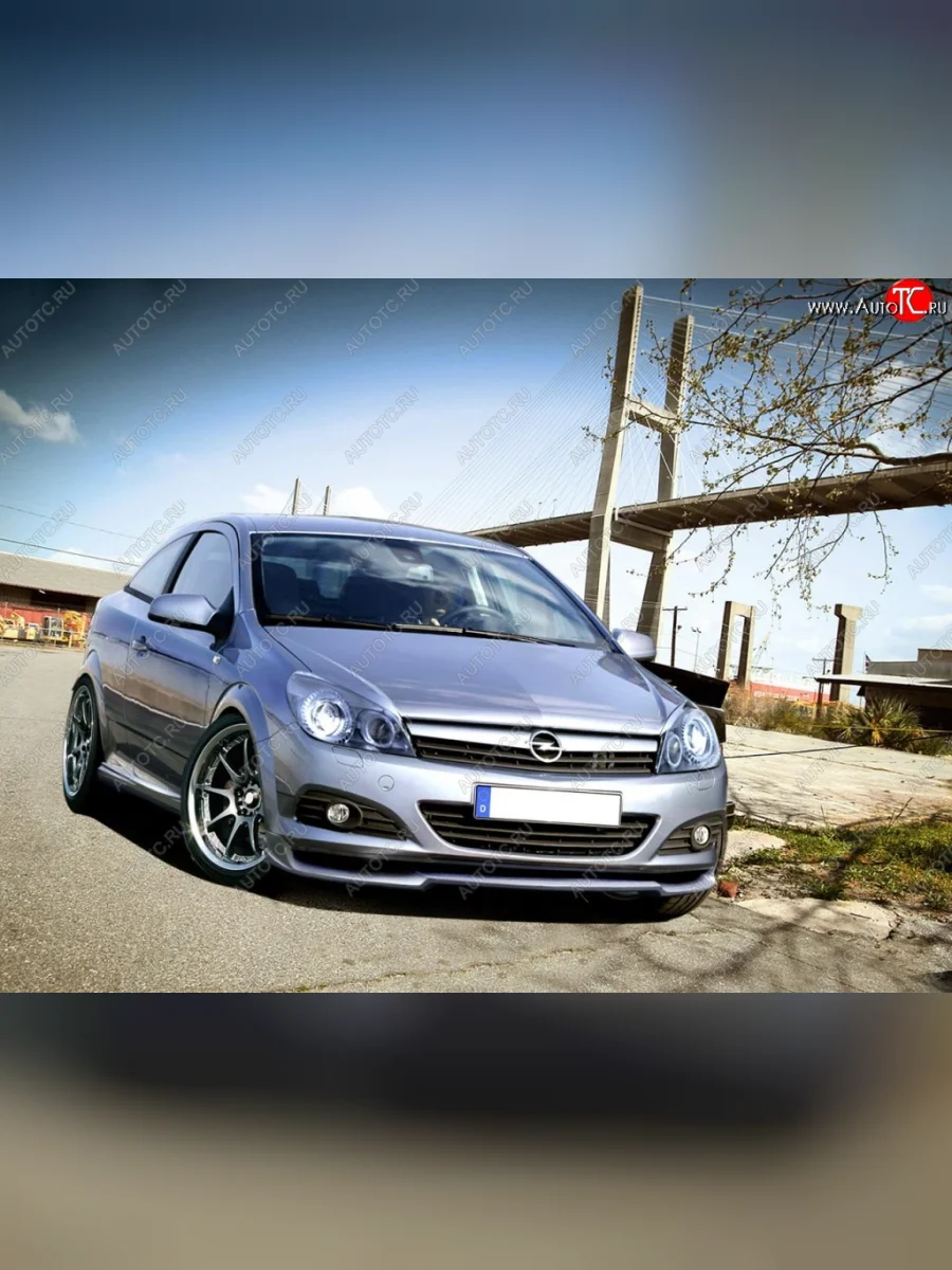 Накладка на передний бампер R1 Opel Astra H GTC хэтчбек 3 дв. дорестайлинг (2004-2006)  с доставкой в г. Пермь