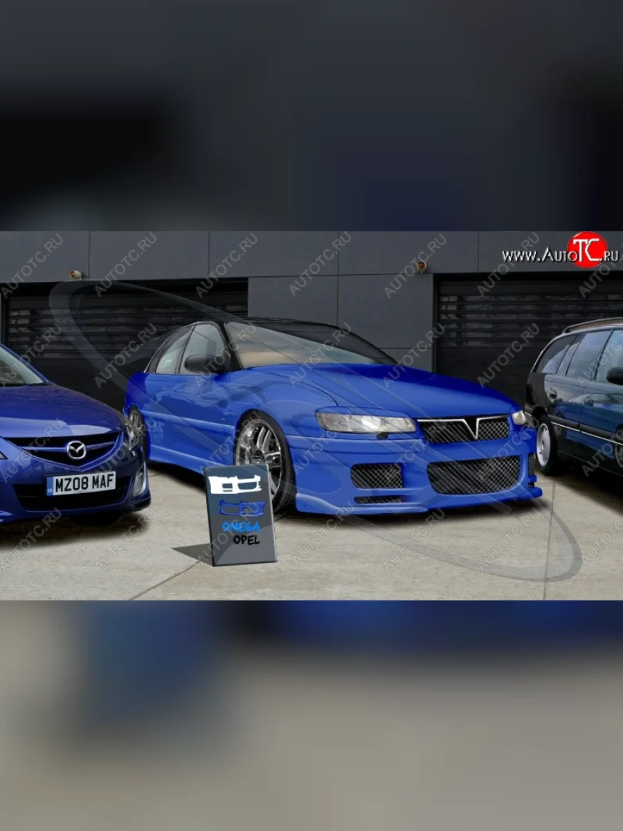 Передний бампер ST Opel Omega B универсал (1994-2004)  в Перми Пермском крае