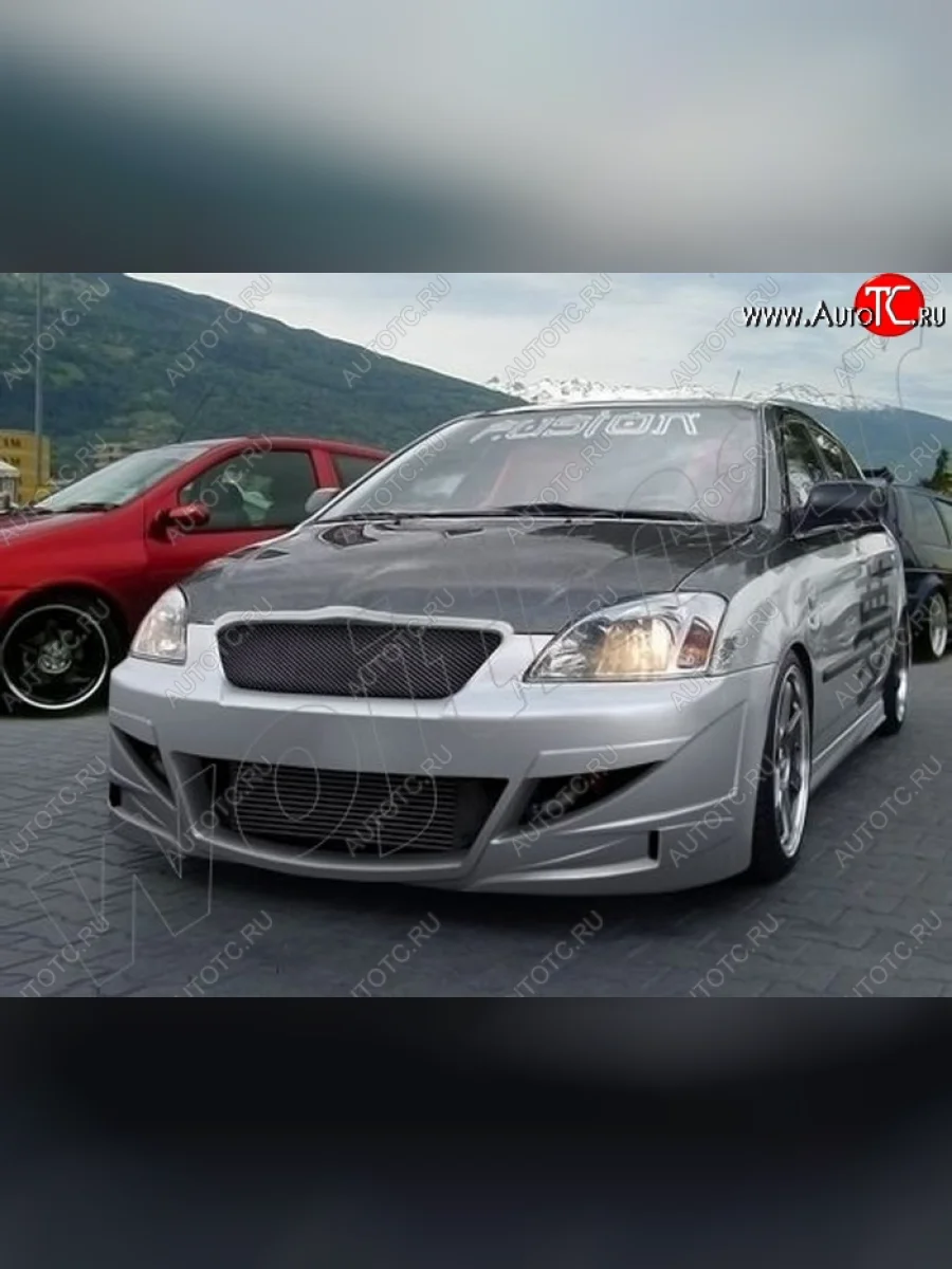 Передний бампер R1 Toyota Corolla E120 хэтчбек 5 дв. дорестайлинг (2000-2004)  в Самаре Самарской области