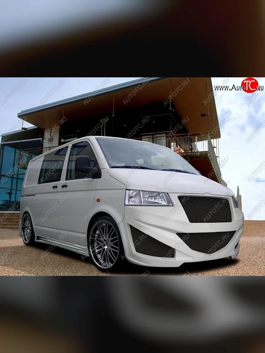 Передний бампер EVO Volkswagen Transporter T5 дорестайлинг (2003-2009)  в Перми Пермском крае