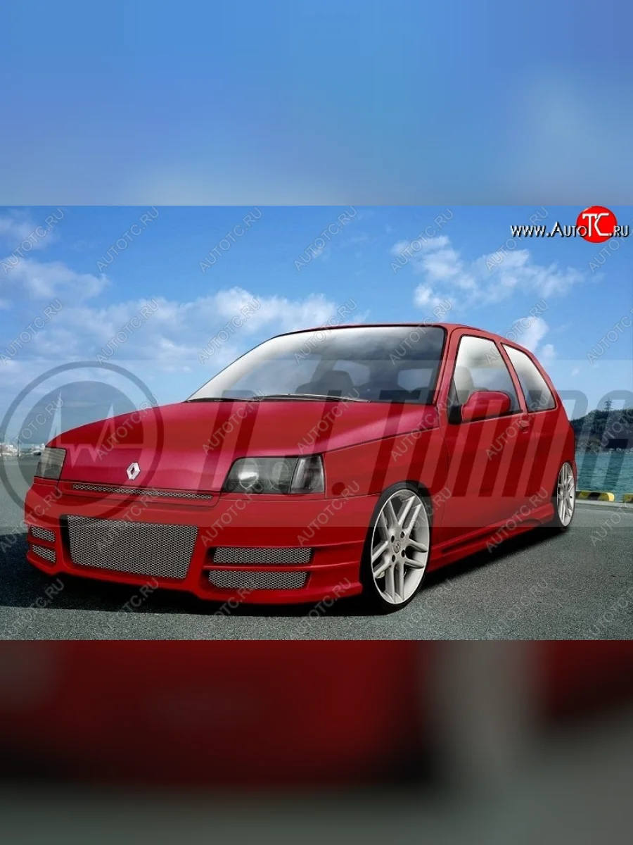 Передний бампер D.J. Renault Clio B57 дорестайлинг, хэтчбэк 5 дв. (1990-1994)  в Воронеже Воронежской области