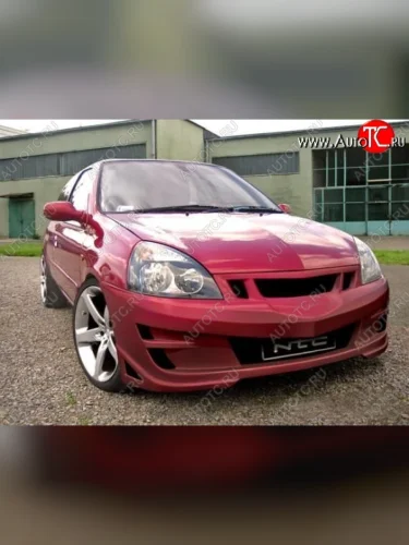 Передний бампер NTC Renault Clio ( CB,  BB) (2001-2012) рестайлинг, хэтчбэк 3 дв., рестайлинг, хэтчбэк 5 дв.