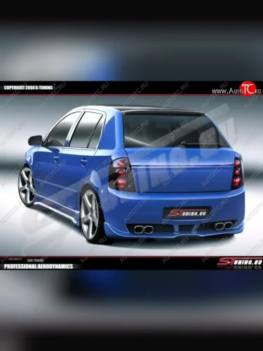 Задний бампер ST Skoda Fabia Mk1 хэтчбек рестайлинг (2004-2008)