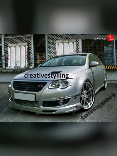Накладка на передний бампер ST Volkswagen Passat B6 седан (2005-2011)