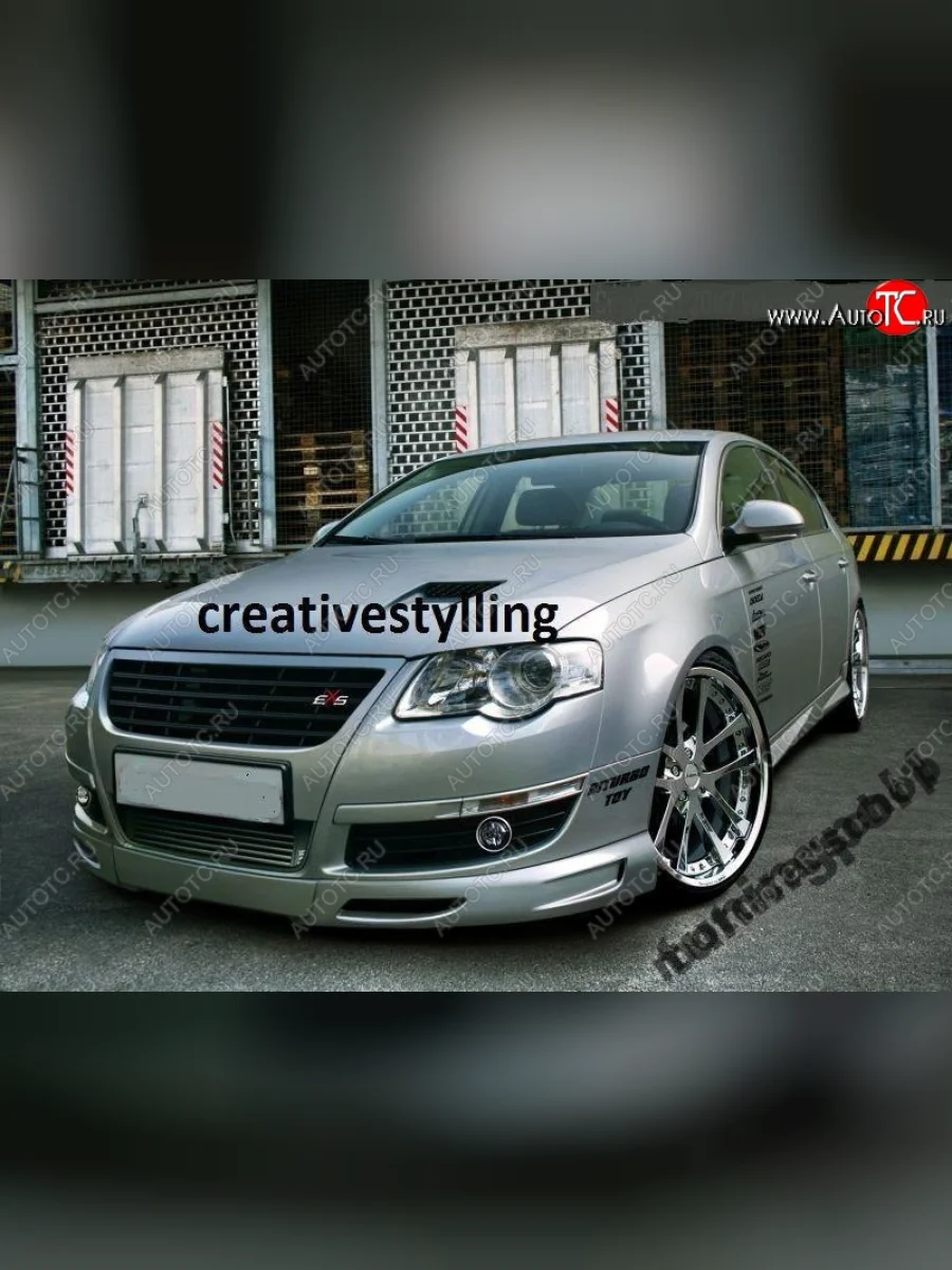 Накладка на передний бампер ST Volkswagen Passat B6 седан (2005-2011)  в Керчи Республика Крым