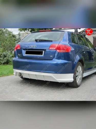 Накладка на задний бампер Rieger Audi A3 8P1 хэтчбэк 3 дв. дорестайлинг (2003-2005)