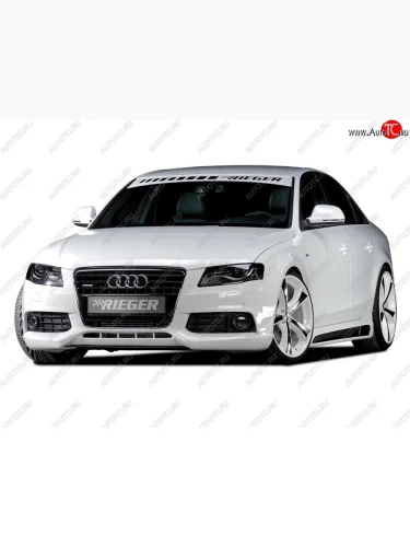Накладка на передний бампер Rieger Audi A4 B8 дорестайлинг, универсал (2007-2011)