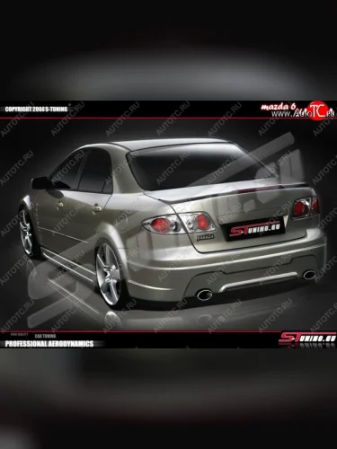 Задний бампер Yakudza Mazda 6 GG седан дорестайлинг (2002-2005)