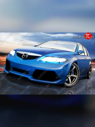 Передний бампер Golardo Mazda 6 GG седан дорестайлинг (2002-2005)